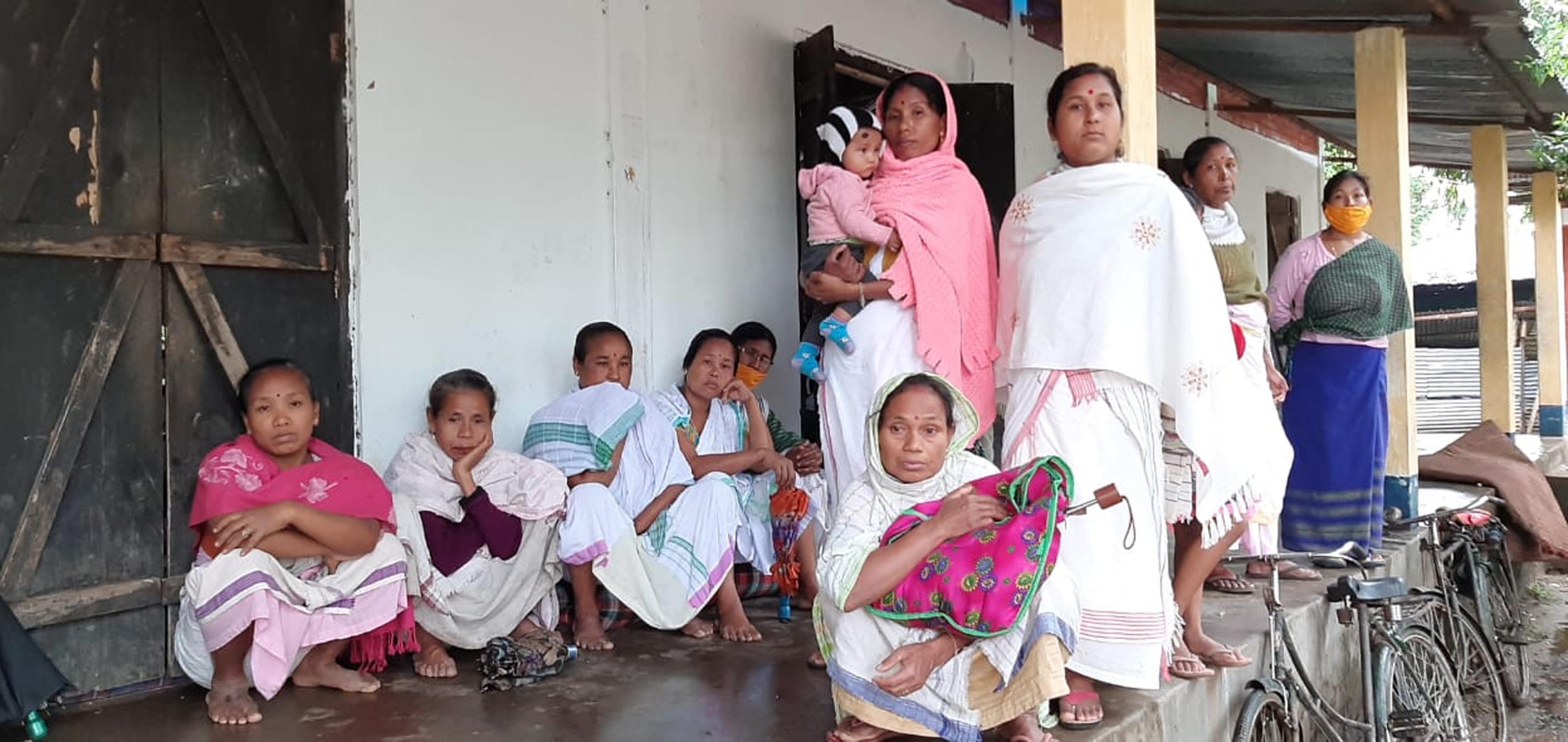 Victims Baghjan Oil field explosion are seen in a relief camp in Tinsukia on 05-06-20. Pix BY UB photos Victims Baghjan Oil field explosion are seen in a relief camp in Tinsukia on 05-06-20. Pix BY UB photos