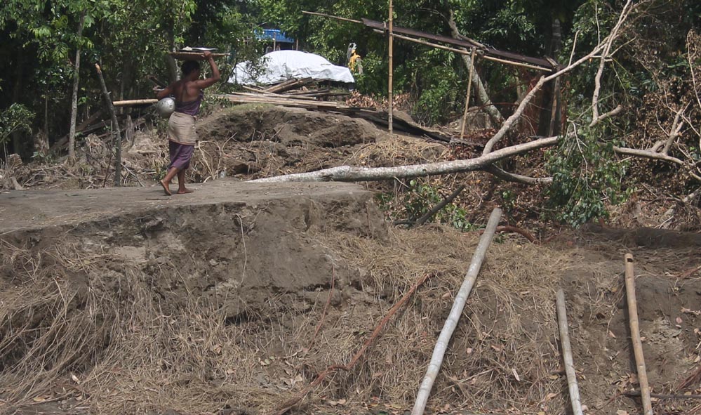 Devastation by NEEPCO run Ranganadi dam water release Devastation by NEEPCO run Ranganadi dam water release