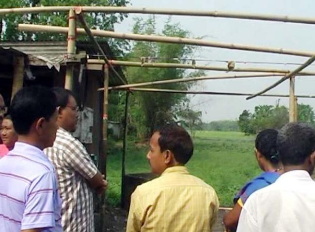 Bijni MLA Kamal Singh Narzary visits the site