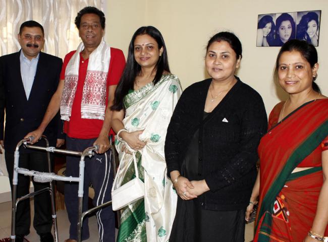 Biju Phukan felicitated by NRL Kalyani Club. Photo: UB Photos.