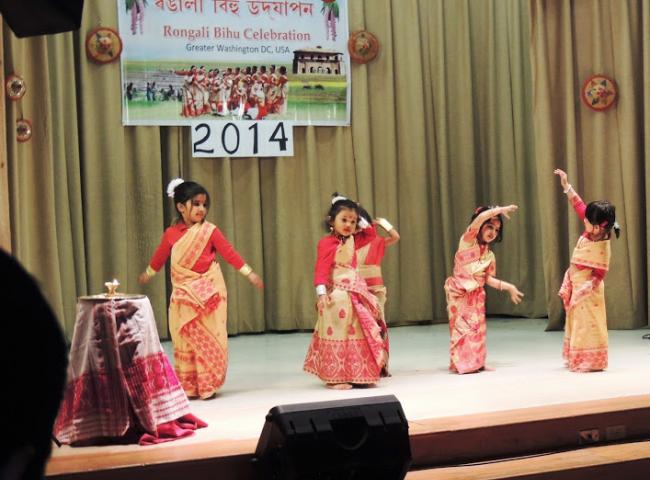 Kids performing Bihu Dance in the Washington D.C Bihu
