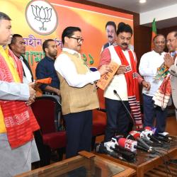 Ganashakti Party MLA Bhuban Pegu joins  BJP recently