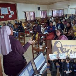 Resource person Sr. Anjana Rai of Auxilium Dispensary Mirik