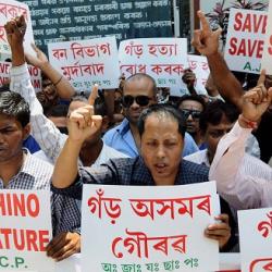 protest against rhino poaching