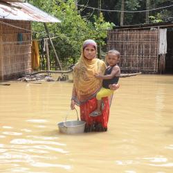 Water submerges several villages in Rangapara area of Sonitpur district on Monday. Photo  by UB Photos.