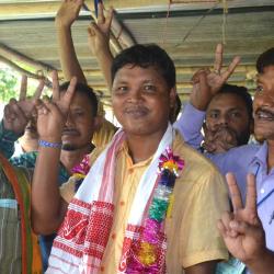 Biswa Deori, winning Congress candidate