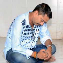 Abhishek Roy one of the accused who thrashed a group of  surrendered ULFA cadres arrested by police Thursday. Photo  by UB Photos.