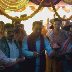 BTC executive member Bonjar Daimary inaugurating Amar Dokan