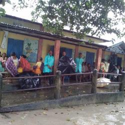 Flood relief camp at 362 Chekadani LP school, Bhaowraguri Circle, Kokrajhar