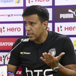 Cesar Farias  of North-East United FC during a press meet at Guwahati. Photo: Rituraj Shivam