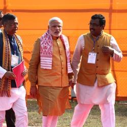 PM Narendra Modi at Guwahati. Photo:  Prabir Kumar Talukdar