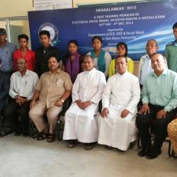 Student trainees pose with department heads