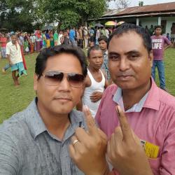 NPP leader Conrad Sangma after casting his vote