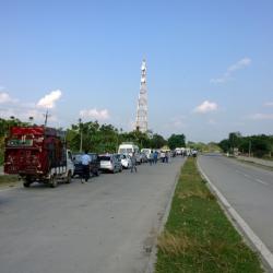 Cars crossing the Tiwa area needed police security during the bandh