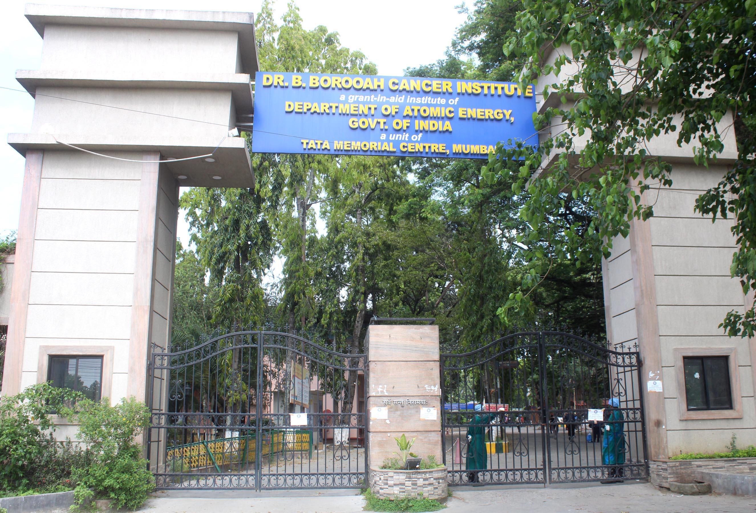 B Borooah Cancer institute being closed for three days after some Covid-19 cases were reported at the hospital in Guwahati on 08-05-20. Pix BY UB photos