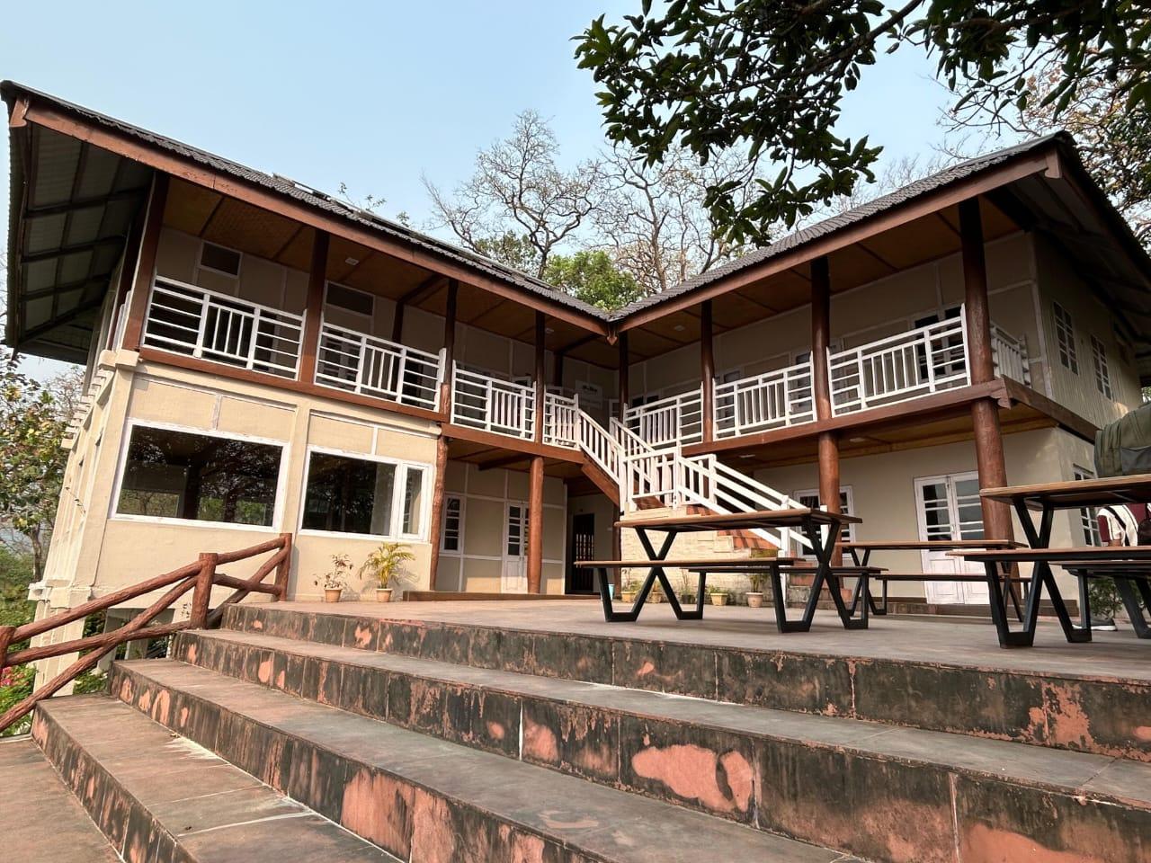 The hillside perch of Manas National park. Mathanguri.