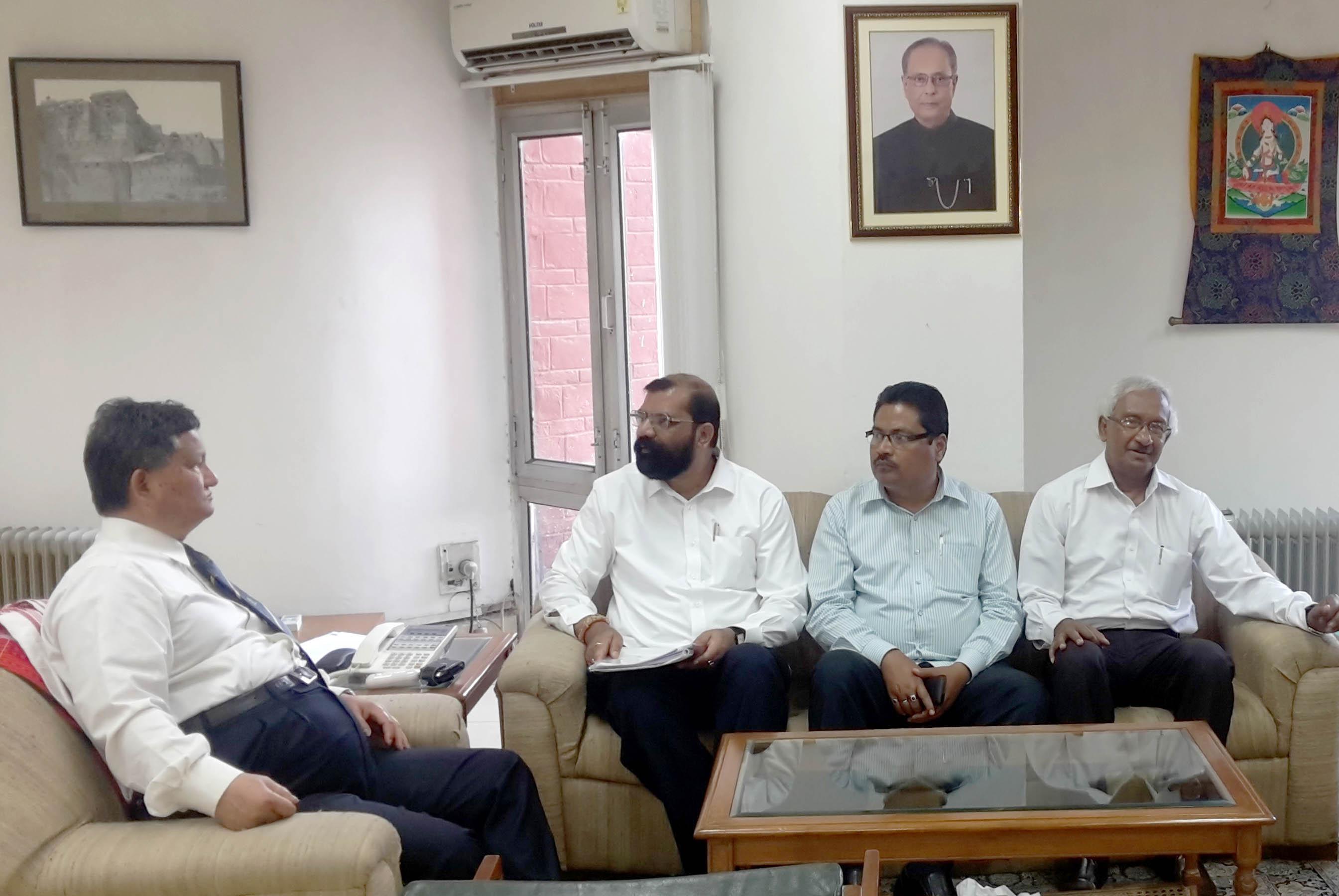 Delhi: AASU delegations meeting with CEC Harishankar Brahma