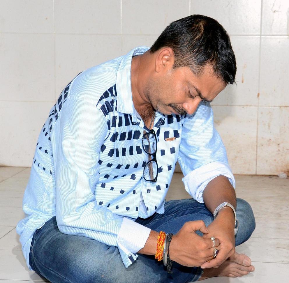 Abhishek Roy one of the accused who thrashed a group of  surrendered ULFA cadres arrested by police Thursday. Photo  by UB Photos.