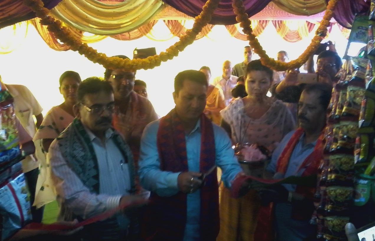 BTC executive member Bonjar Daimary inaugurating Amar Dokan