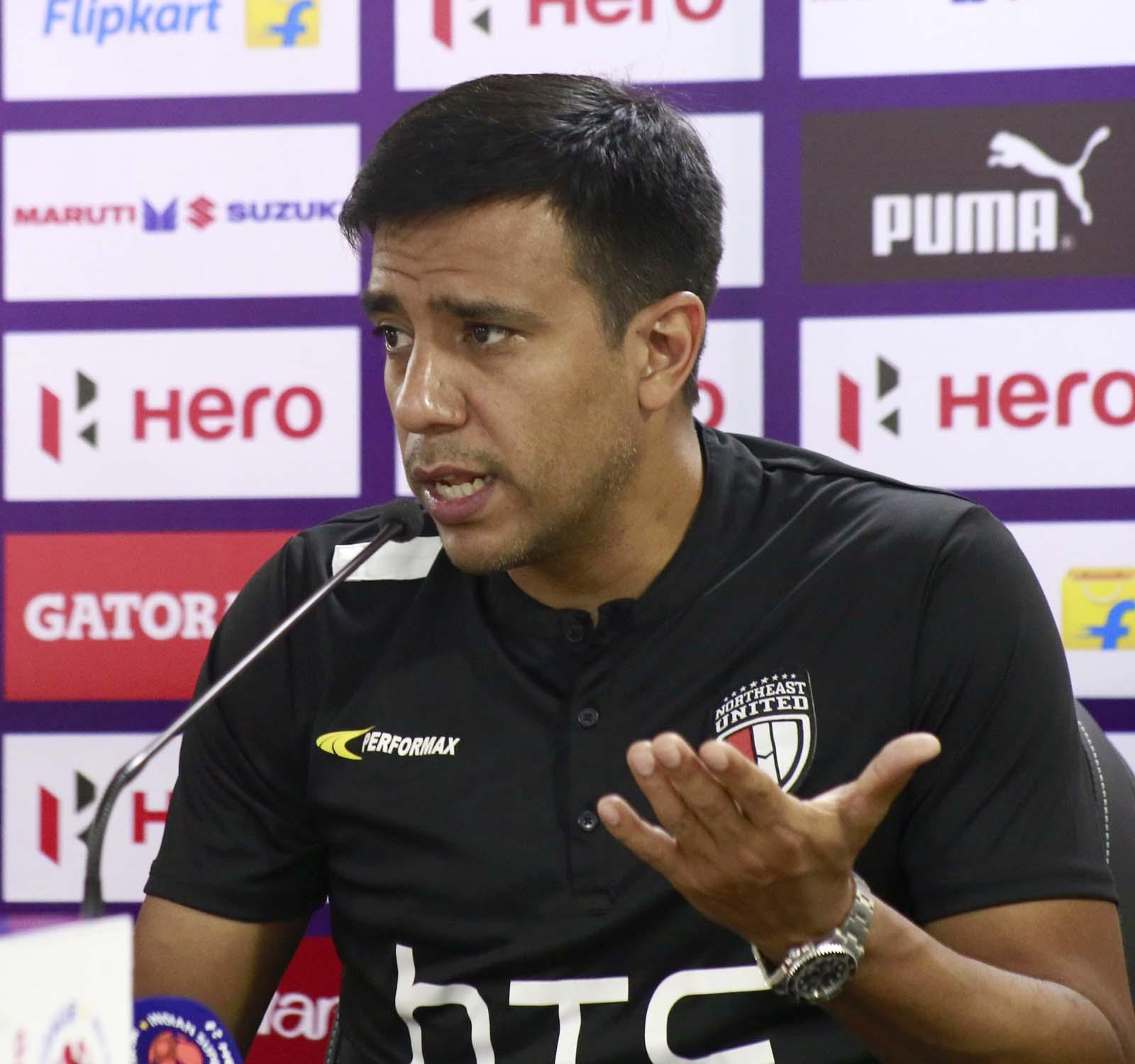 Cesar Farias  of North-East United FC during a press meet at Guwahati. Photo: Rituraj Shivam