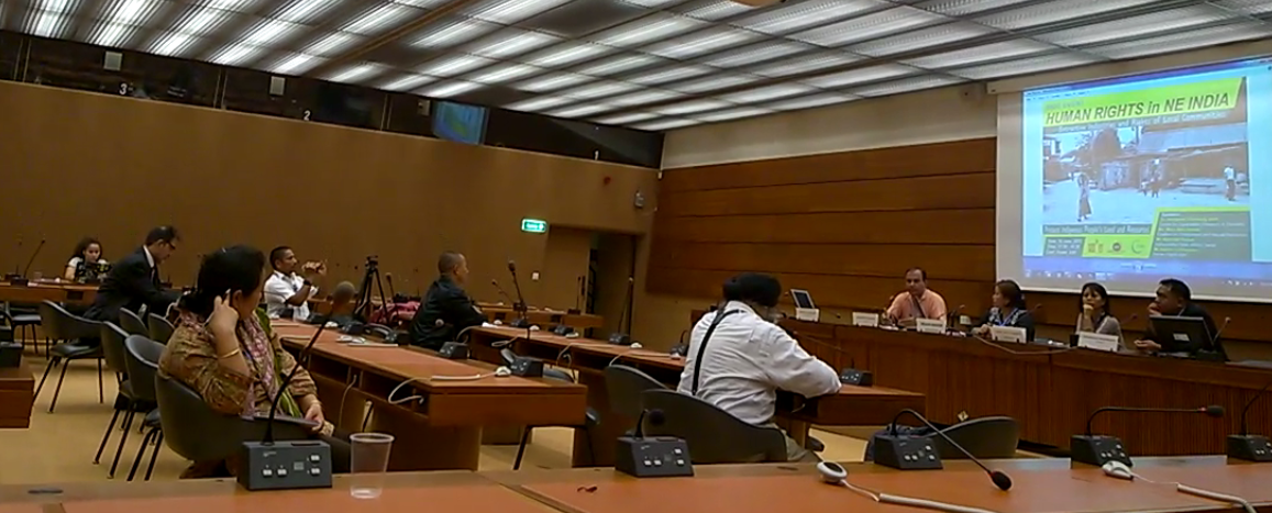 Side event on Extractive issue in indigenous areas at the 29th UNHRC Session, Geneva