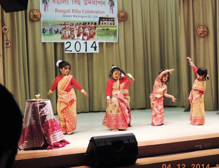 Kids performing Bihu Dance in the Washington D.C Bihu