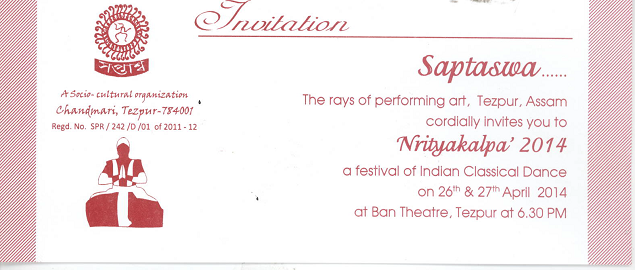 Classical Dancing Festival at Tezpur from Apr 26