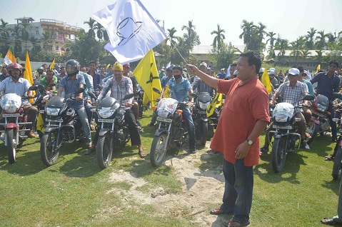 Grand bike rally for UG Brahma 