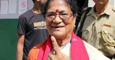 Bijoya Chakrabarty casts vote