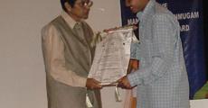 Akhil Gogoi receives award from Kiron Bedi