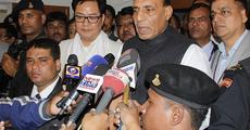 Rajnath on stock taking visit