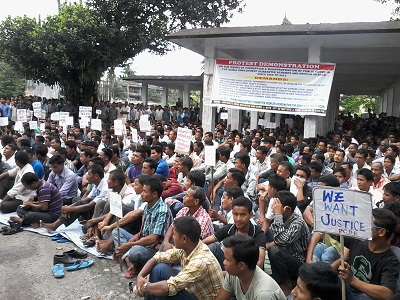 PCDR stages dharna against huge corruption in BTC 