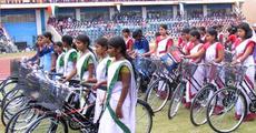 Free bicycles for poor girl students