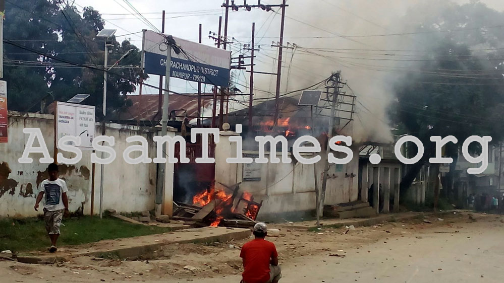 Chhurachandpur police station set on fire