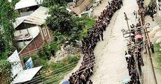 Huge human chain in burning Manipur 