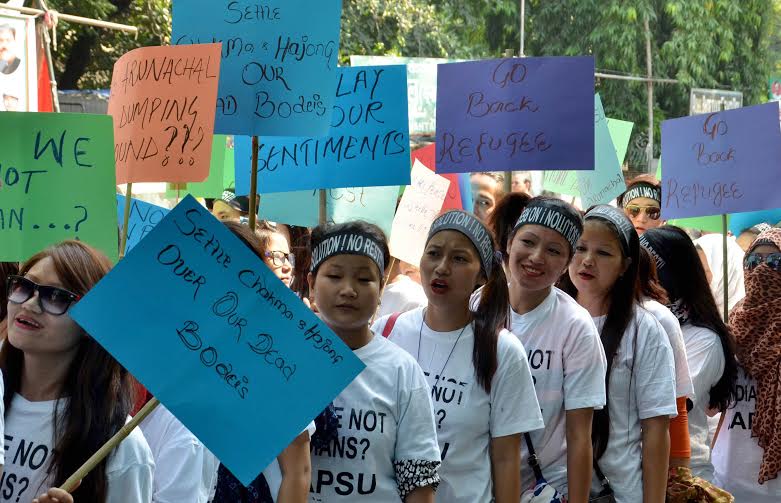 Arunachal students hits Delhi streets