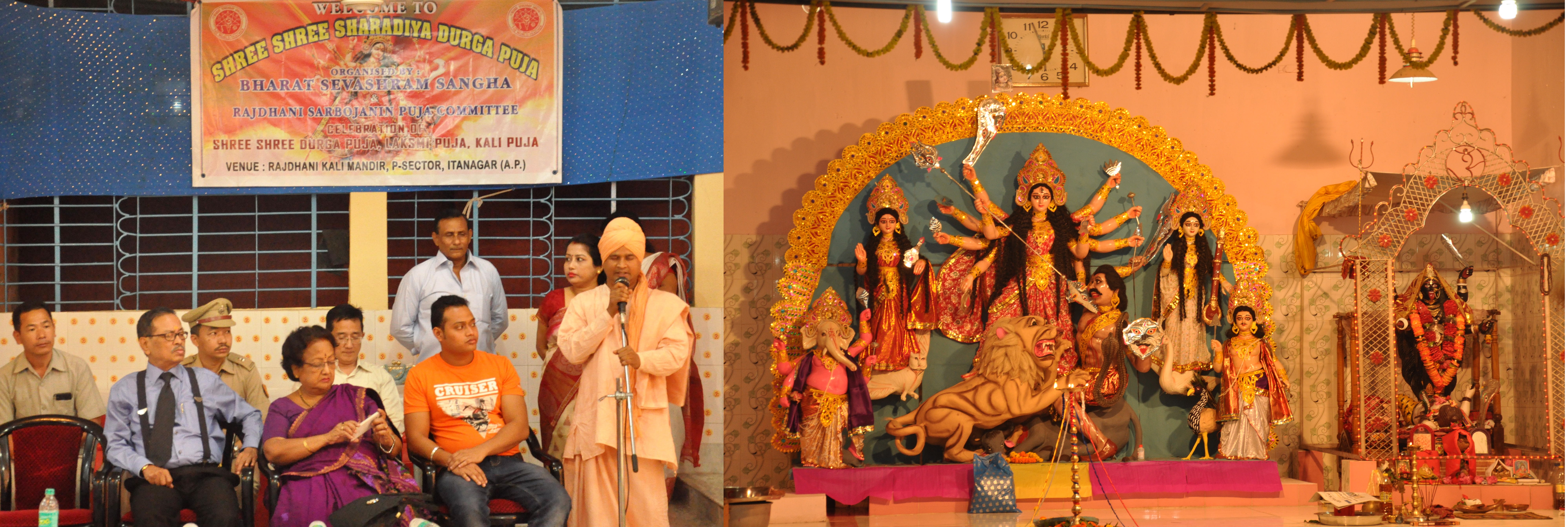 Durga puja festivity grip Arunachal