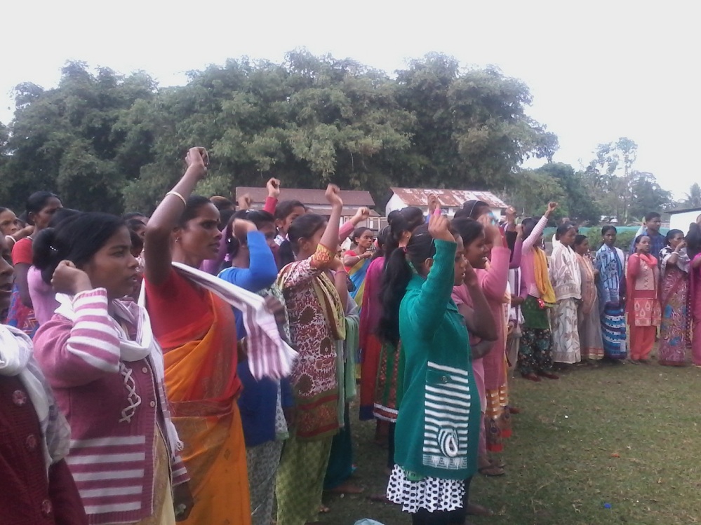 Dharna for wage increase