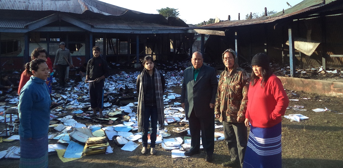 Fire devours DEM Hr. Sec School