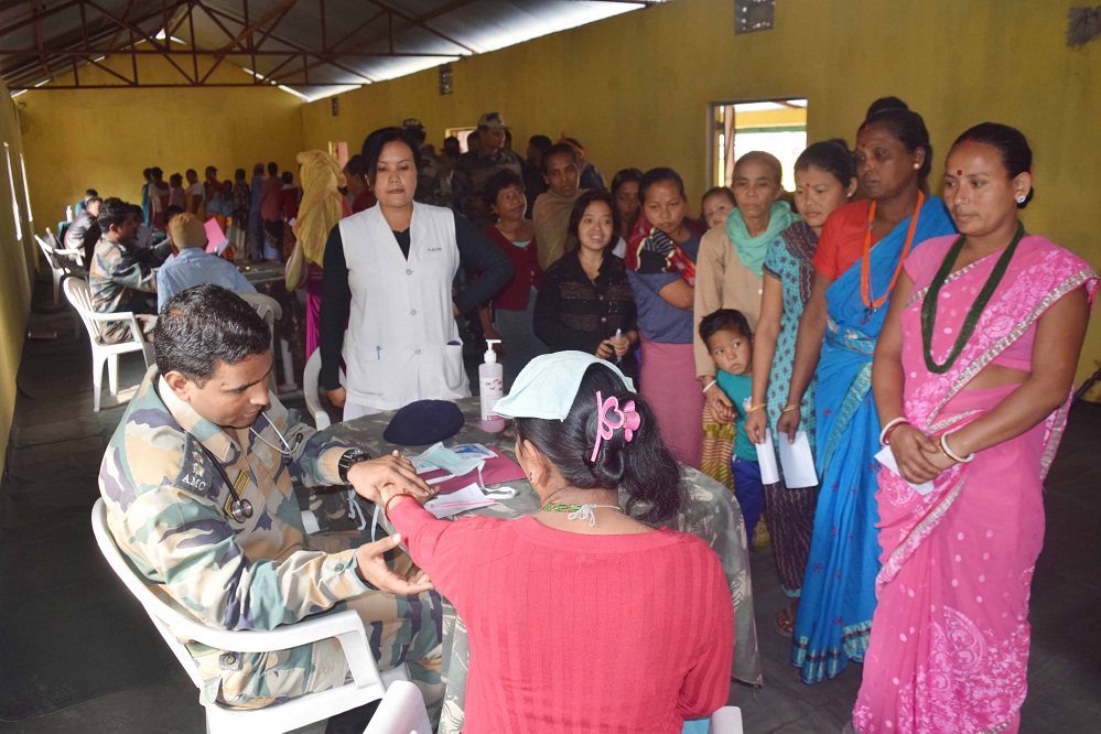 Health camp at Saralpara 