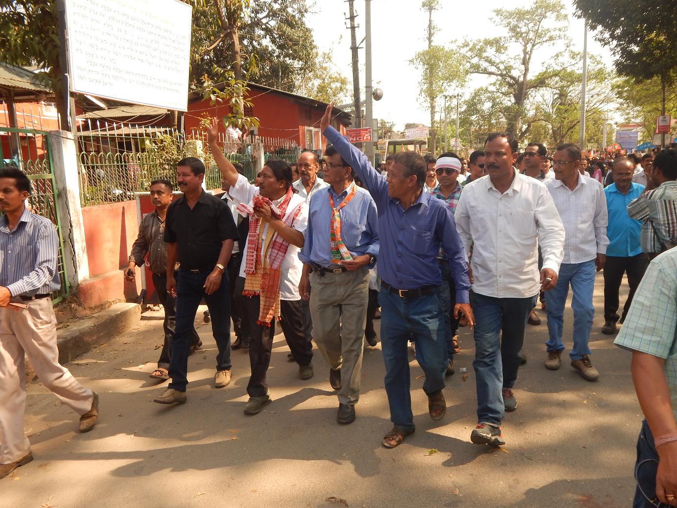 BJP candidate Bitupon Saikia files nomination in Golaghat