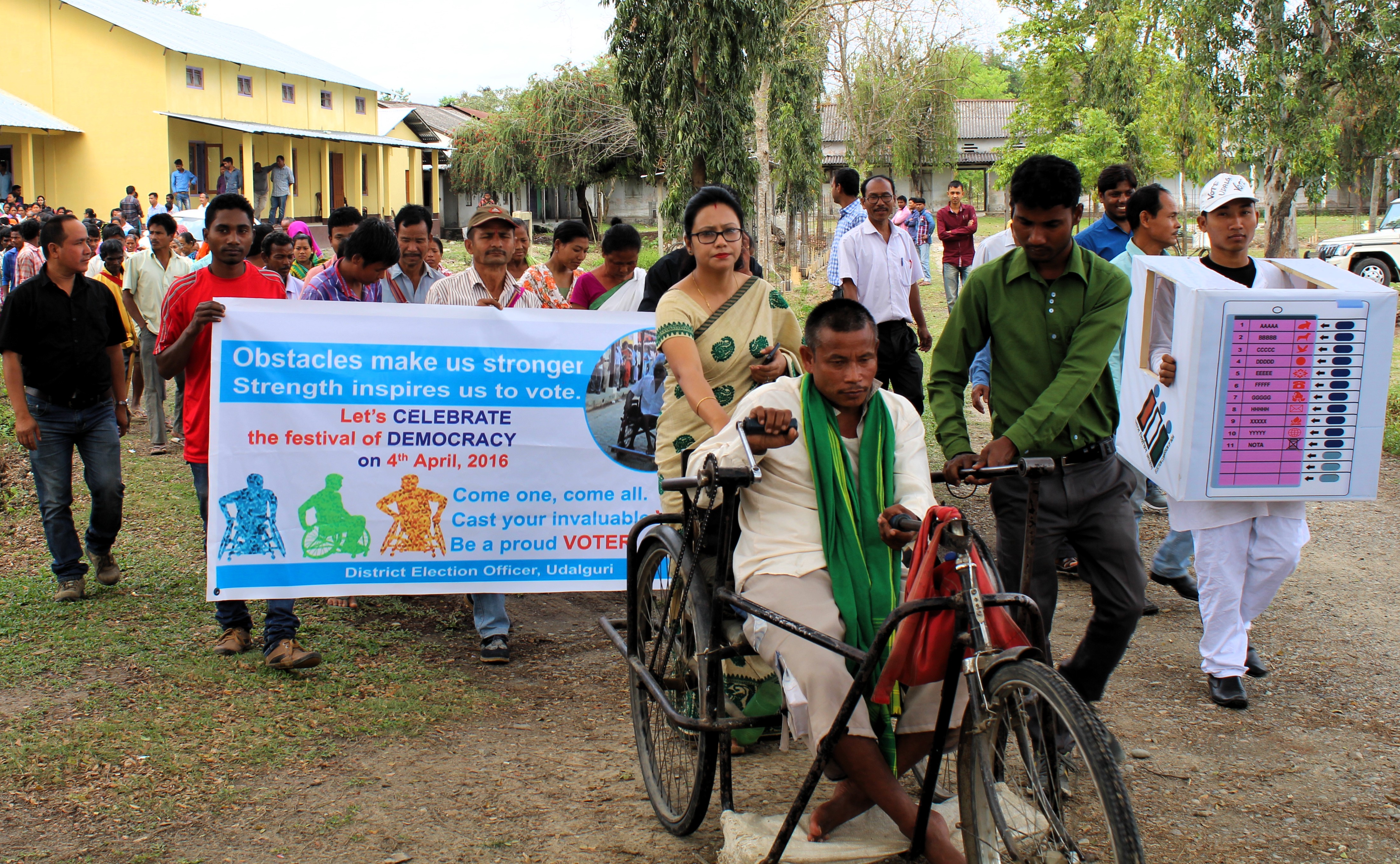 Voters awareness campaign by specially abled people in Udalguri