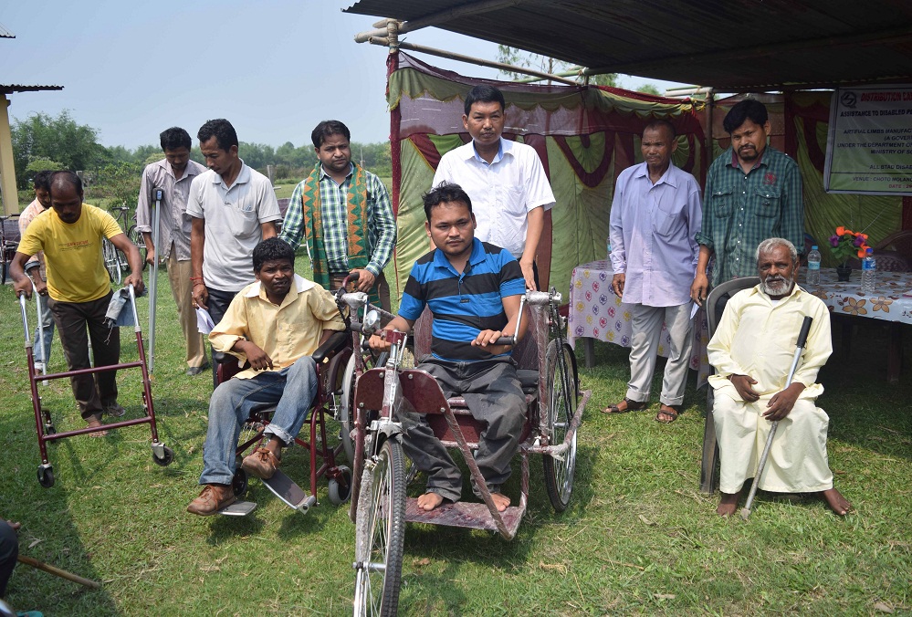 Aids and appliances distributed in Kokrajhar   