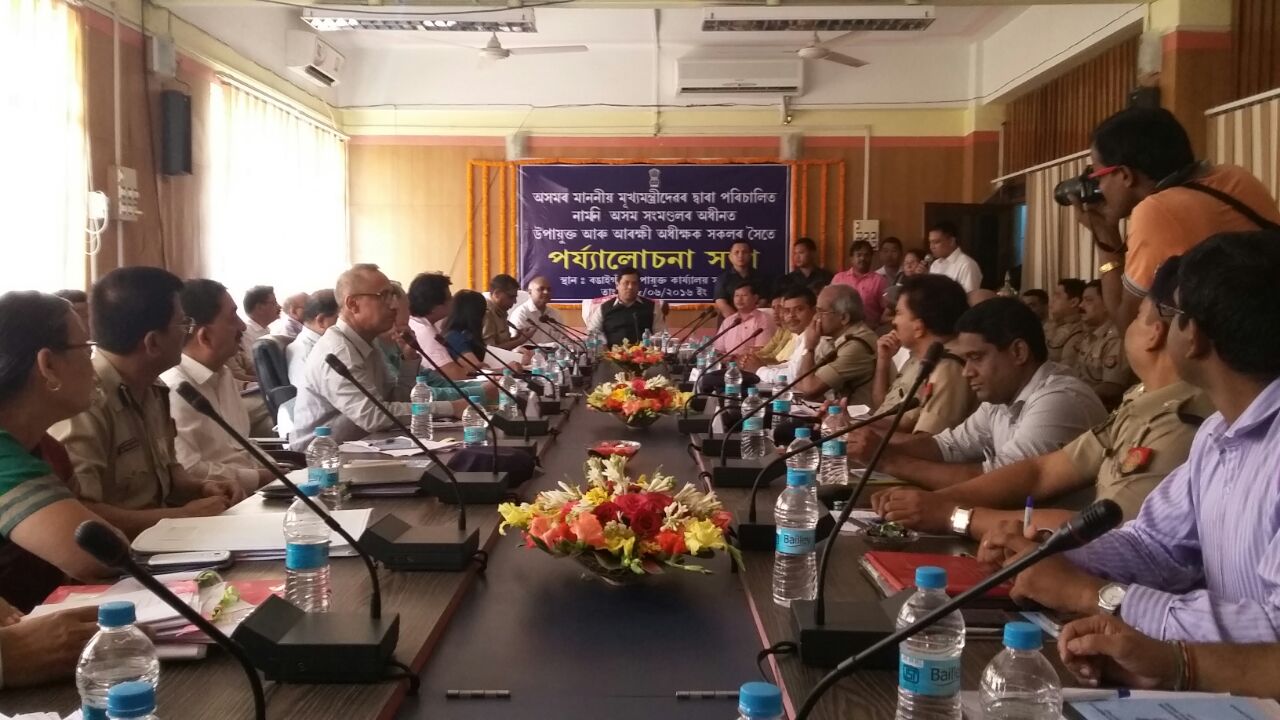 CM Sonowal meets DC,SPs in Bongaigaon