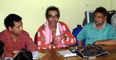 Gunakar Dev Goswami - guest of the month at Golaghat Press Club