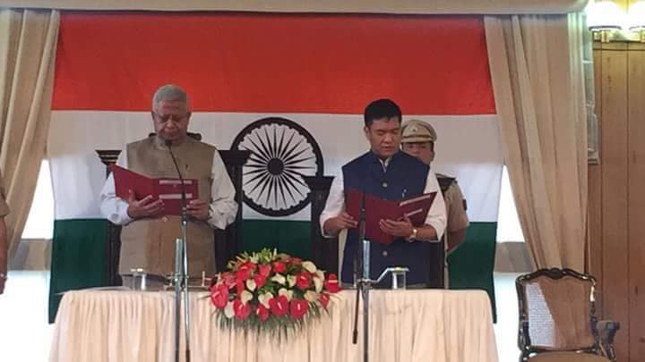 Pema Khandu sworn in as Arunachal CM