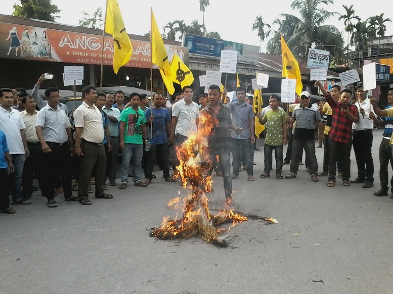 ABSU burns effigy of Union Minister