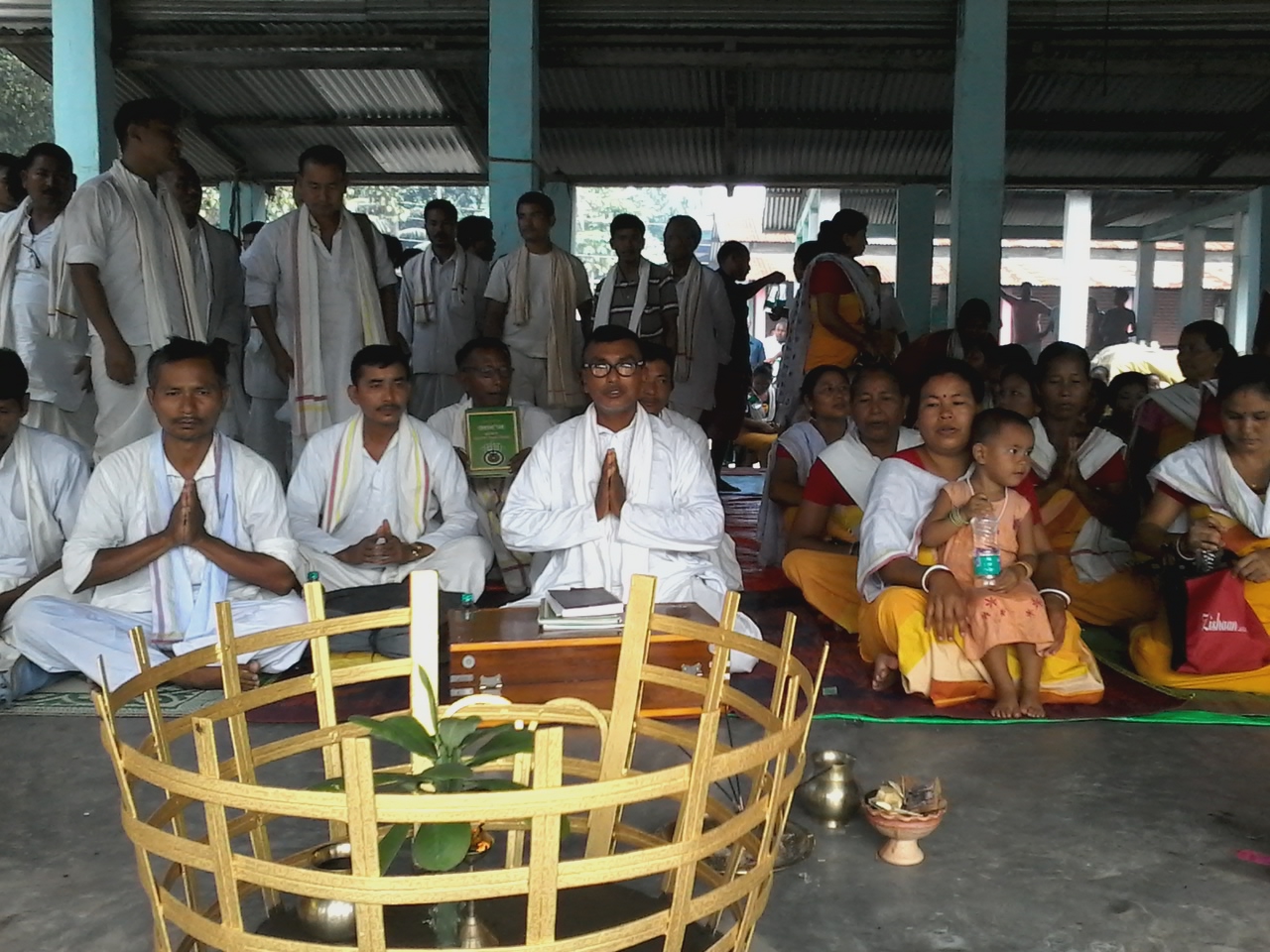 Mass prayer at Balajan Tinali bazar