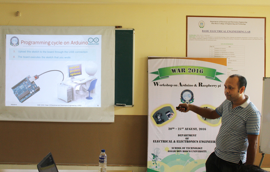 Workshop on Arduino and Raspberry Pi at ADBU