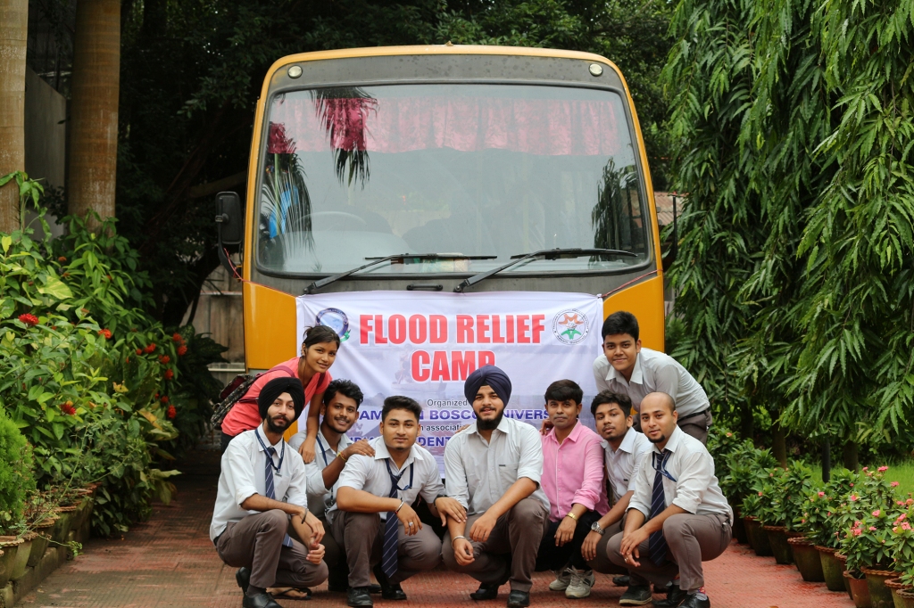 Flood relief camp by varsity 